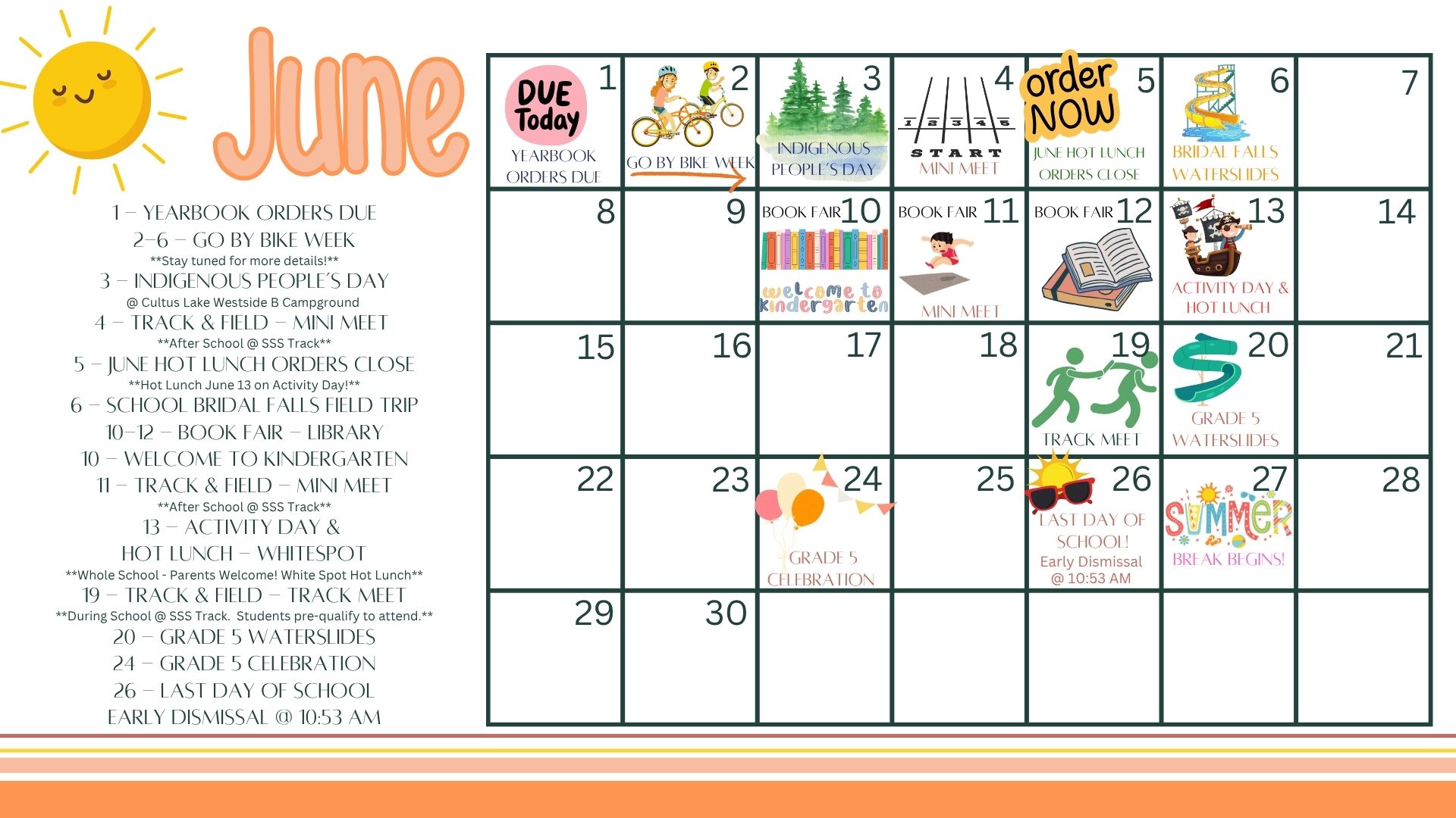 Calendar of June Events